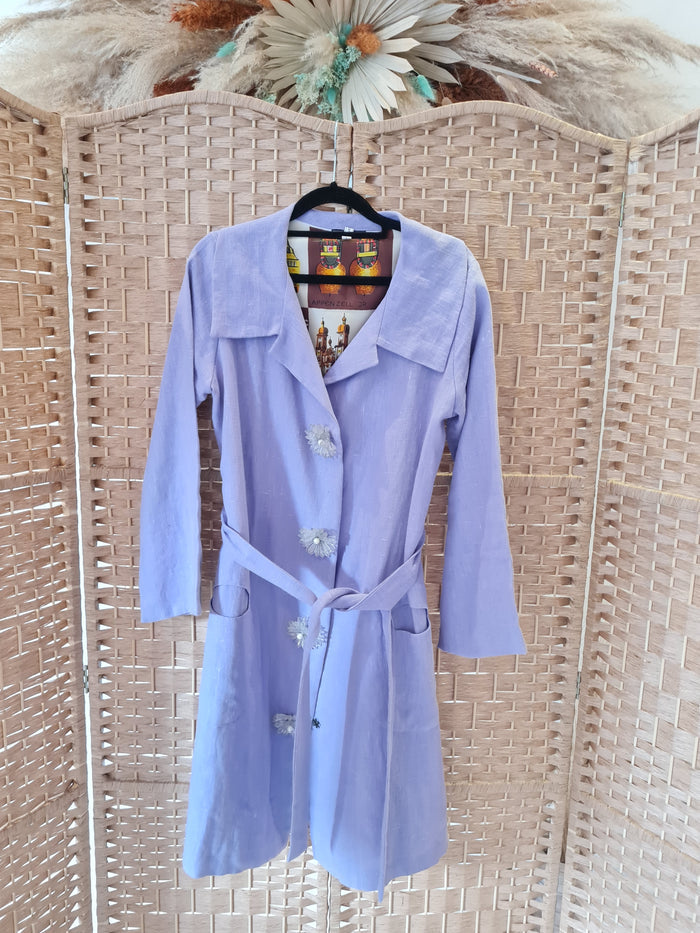 Frou Frou Lilac Linen Coat M