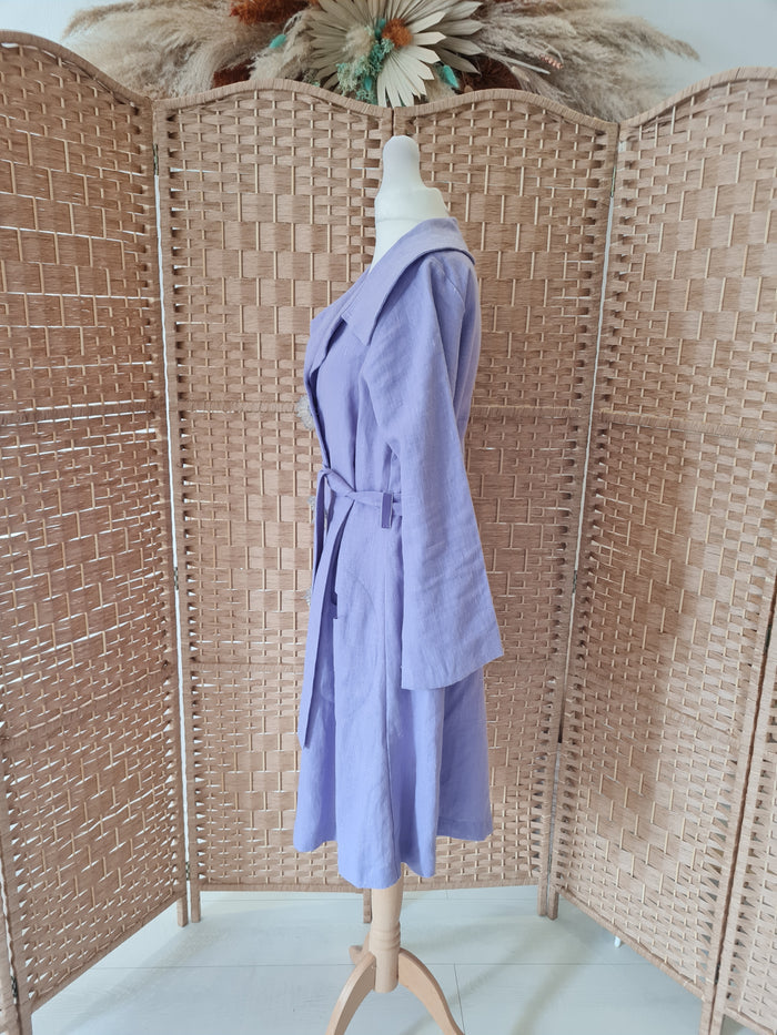 Frou Frou Lilac Linen Coat M