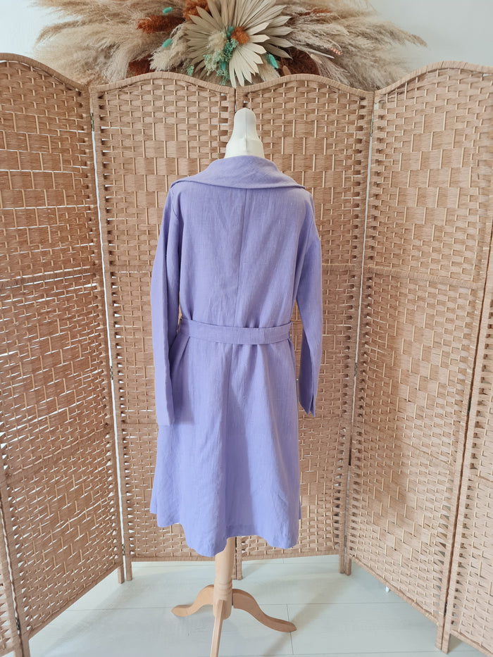 Frou Frou Lilac Linen Coat M
