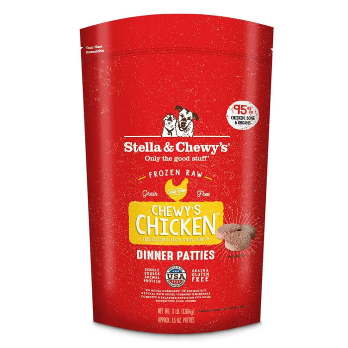 Frozen Raw Chewy’s Chicken Dinner Patties 6lb