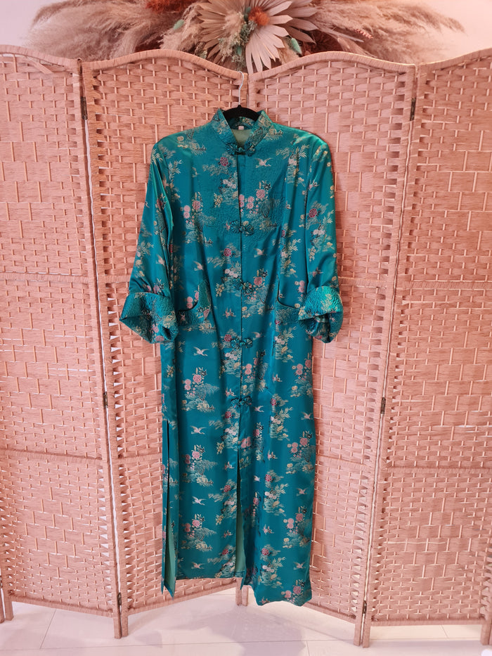 Full length vintage teal kimono 10