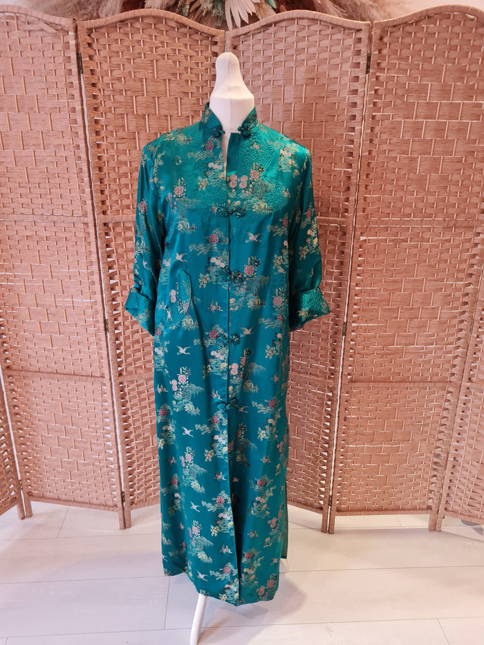 Full length vintage teal kimono 10