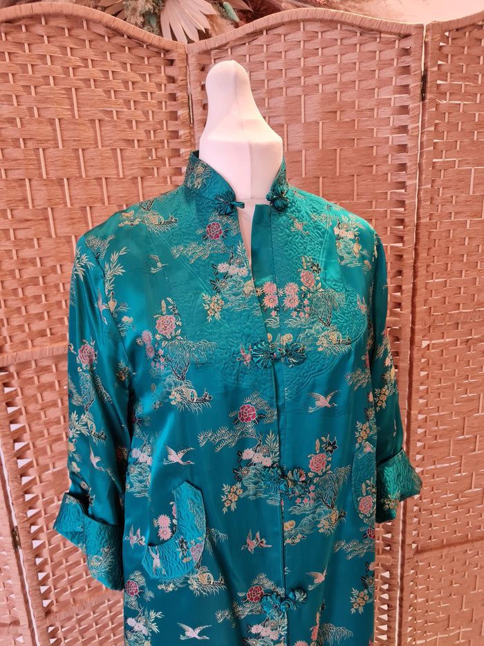 Full length vintage teal kimono 10
