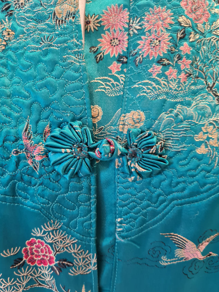 Full length vintage teal kimono 10