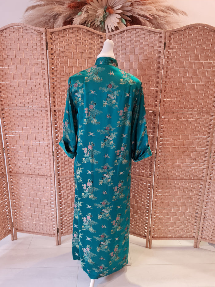 Full length vintage teal kimono 10