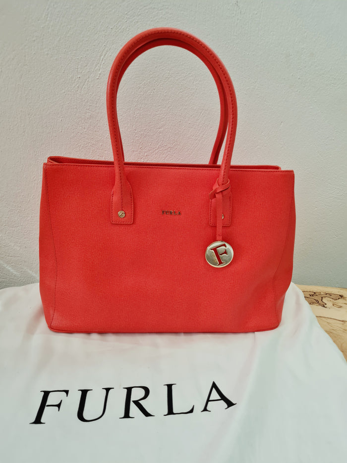 Furla Orange Tote Bag
