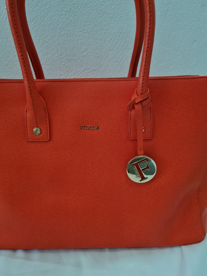Furla Orange Tote Bag