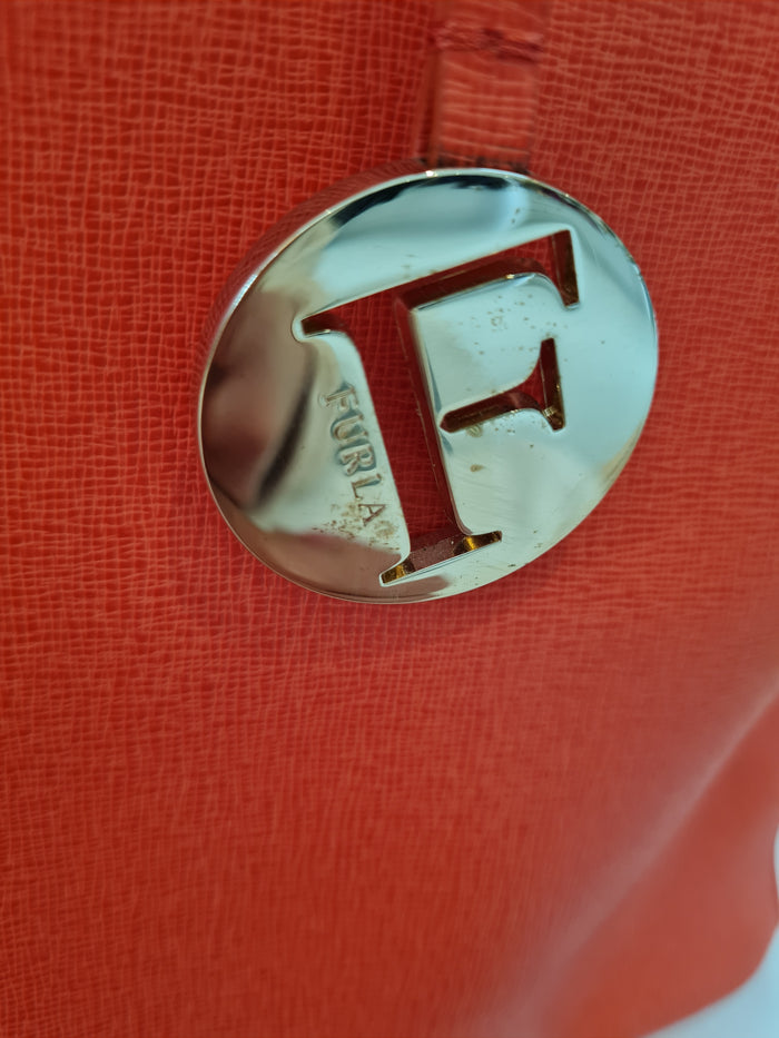 Furla Orange Tote Bag