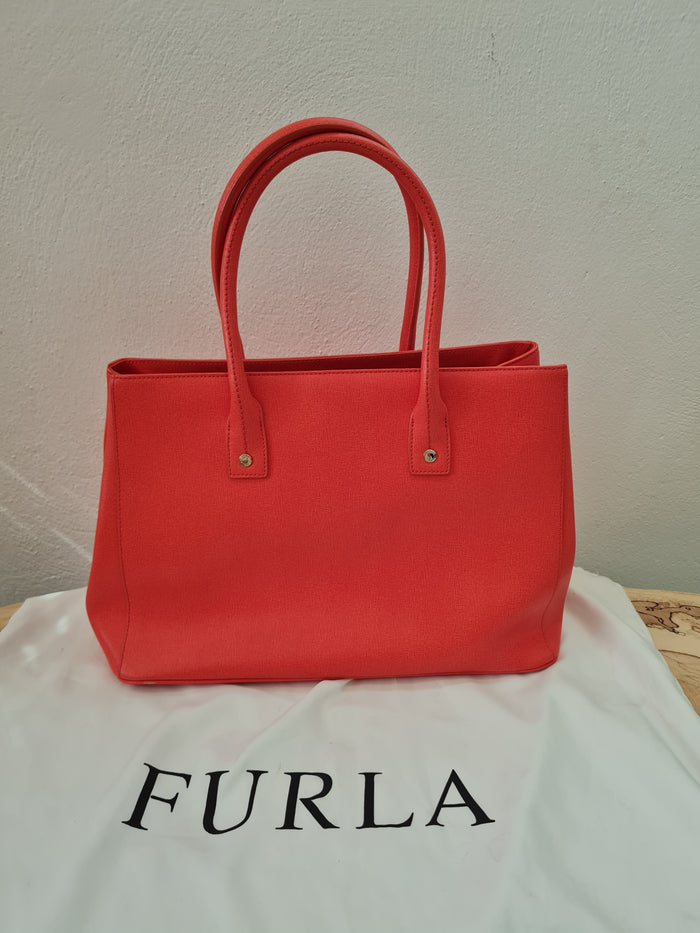 Furla Orange Tote Bag