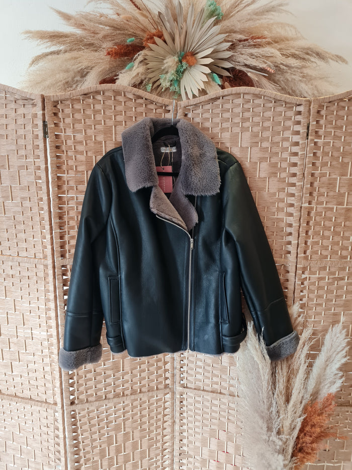 Gallery Fur lined biker Jacket 18