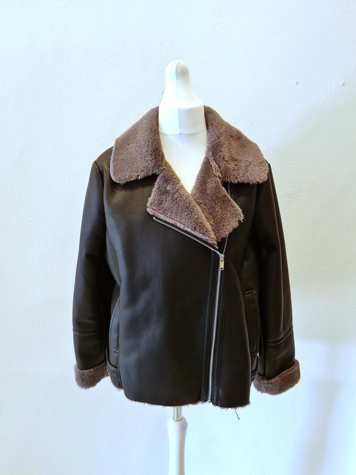 Gallery Fur lined biker Jacket 18