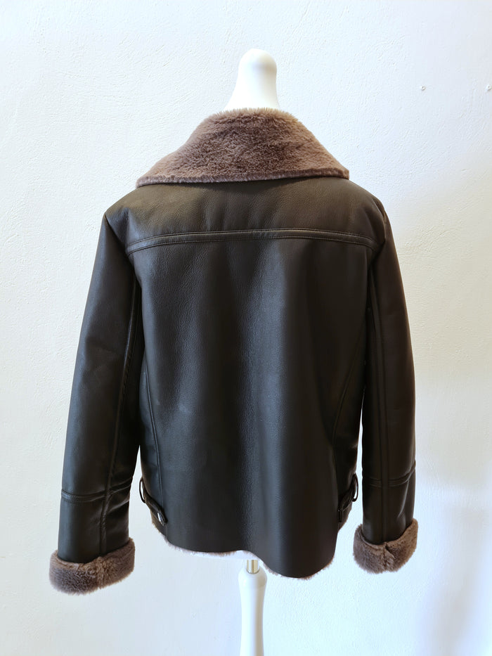 Gallery Fur lined biker Jacket 18
