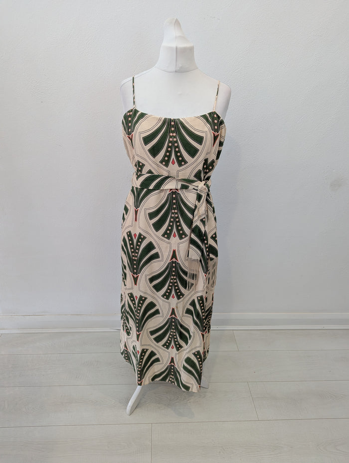 Gallery Green Print Dress L
