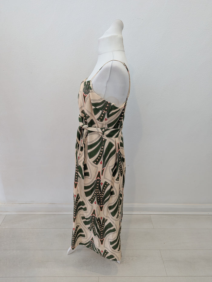Gallery Green Print Dress L