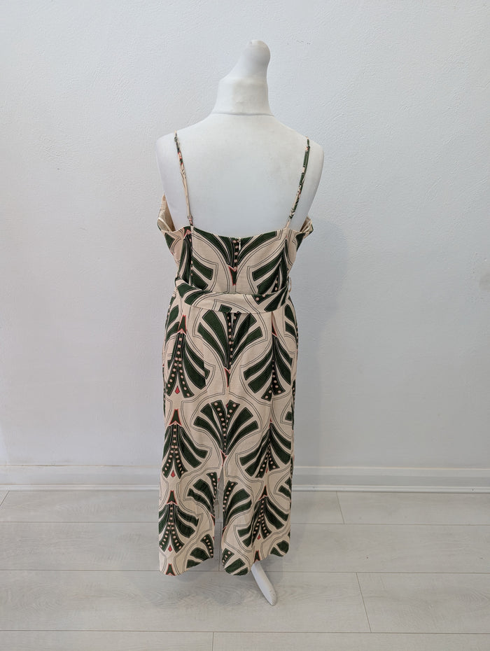 Gallery Green Print Dress L
