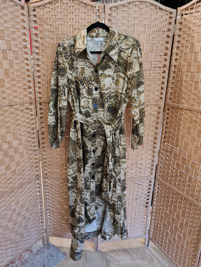 Ganni Animal Print Dress 12