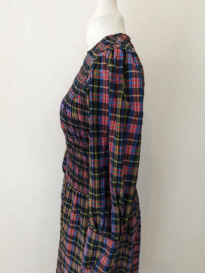 Ganni Check Maxi Dress 40