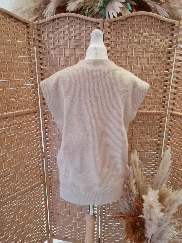 Garcia Cream Sweater Vest XS