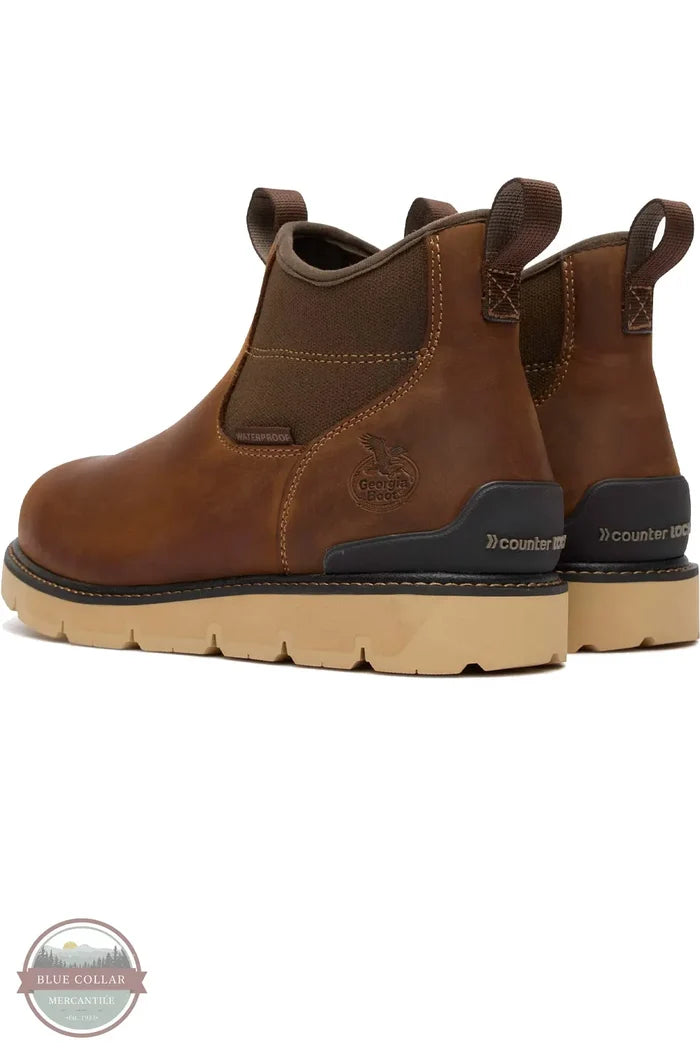 Georgia GB00731 Chelsea Flex Wedge Carbon Toe Safety Work Boot back of pair shown
