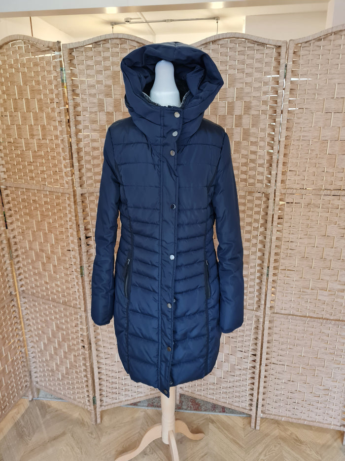 Geisha Navy Puffa coat S