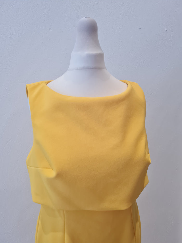 Genese London Yellow overlay Dress 12