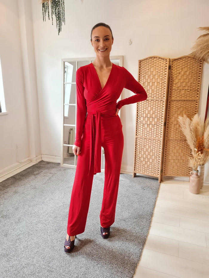 Georgina Red Jumpsuit 8