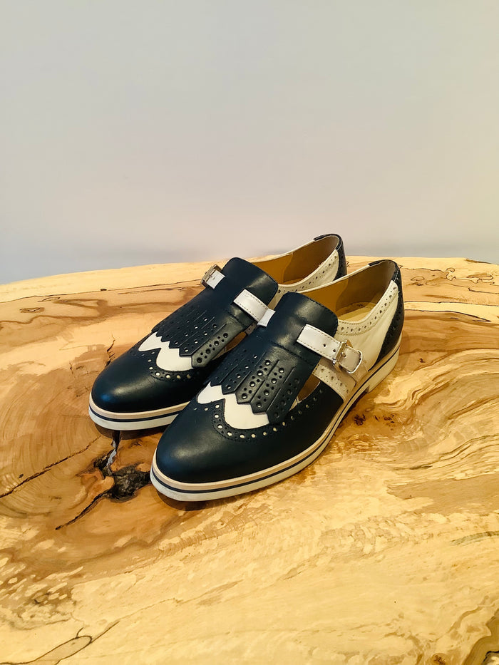 Geox Navy Cream Loafer Size 5