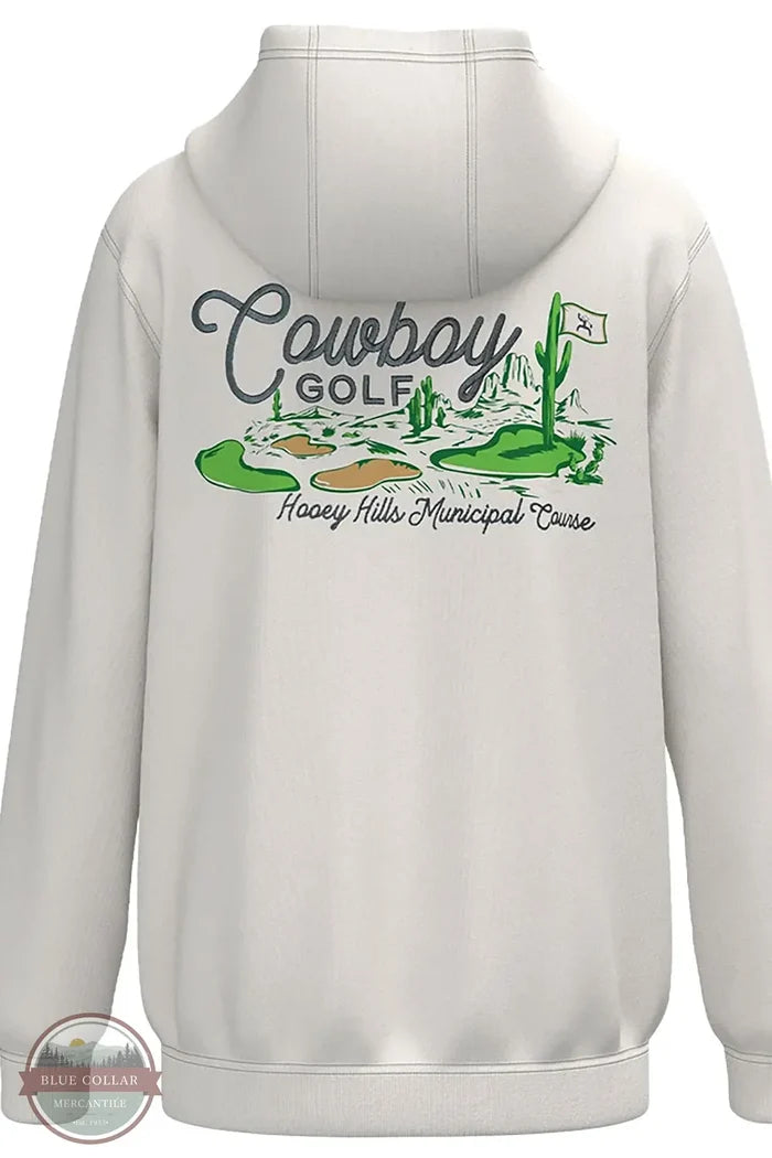Hooey GH2604CR "Hooey Hills" Cowboy Golf Hoodie in White back of product imprint shown