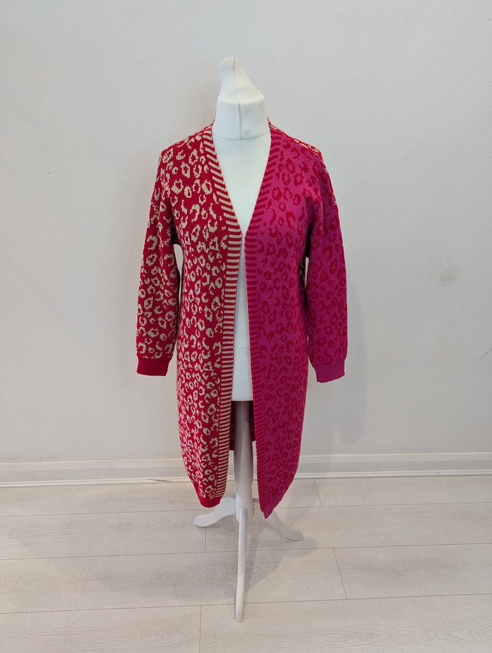 Girl In Mind Animal Long Cardigan S