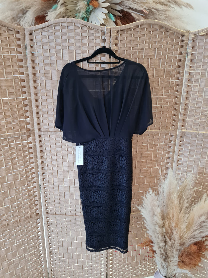 Girl in mind Black lace skirt midi 8 New