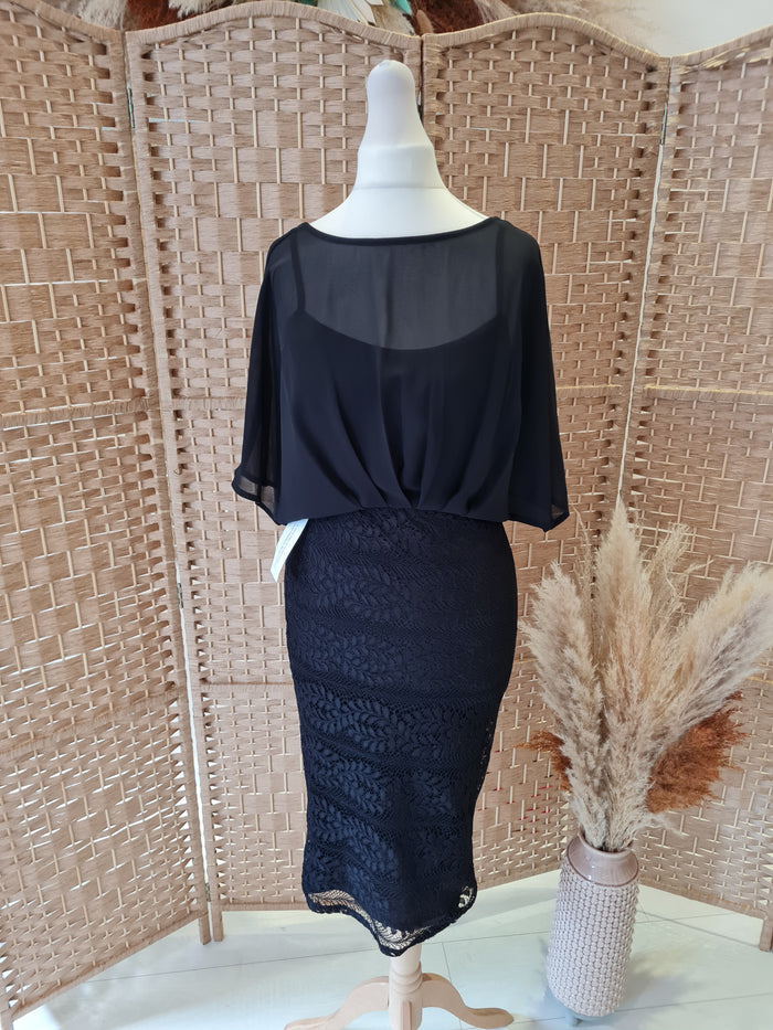 Girl in mind Black lace skirt midi 8 New
