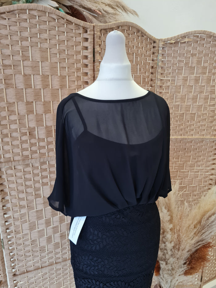 Girl in mind Black lace skirt midi 8 New
