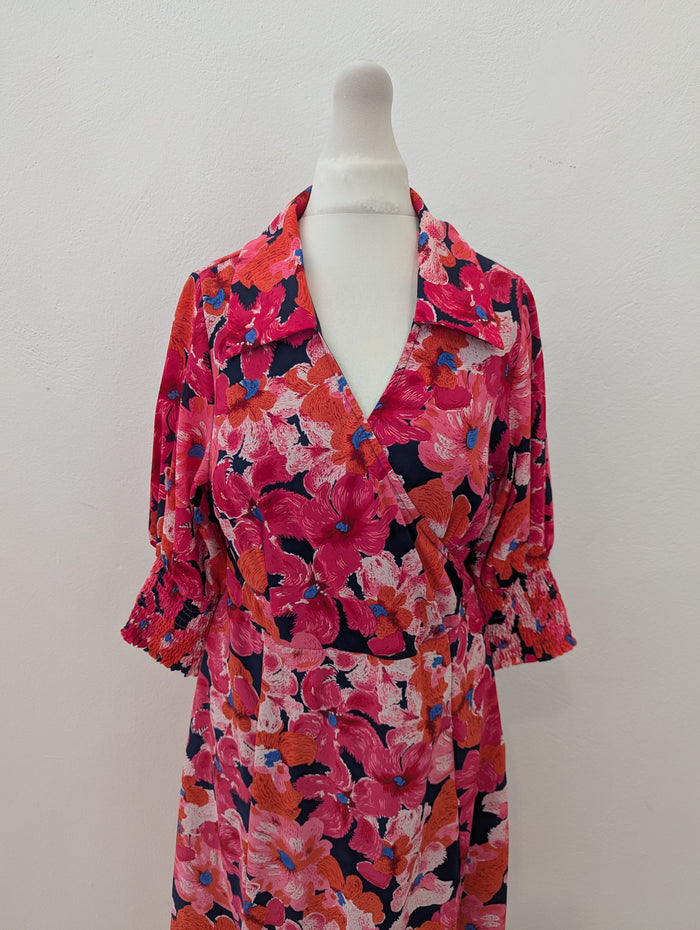Girl in Mind Pink Floral Midi Dress 10