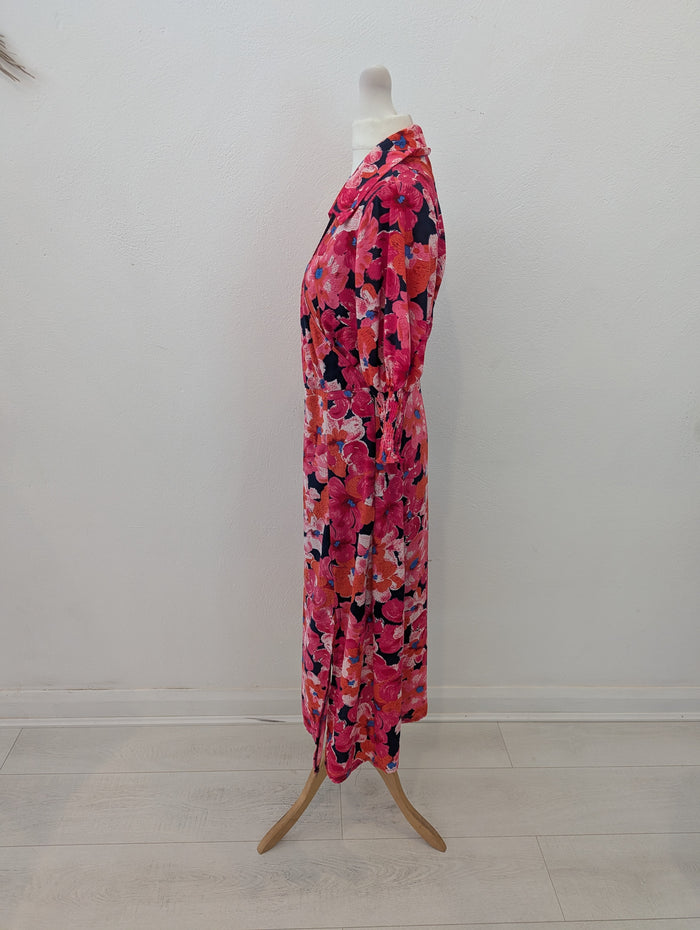 Girl in Mind Pink Floral Midi Dress 10