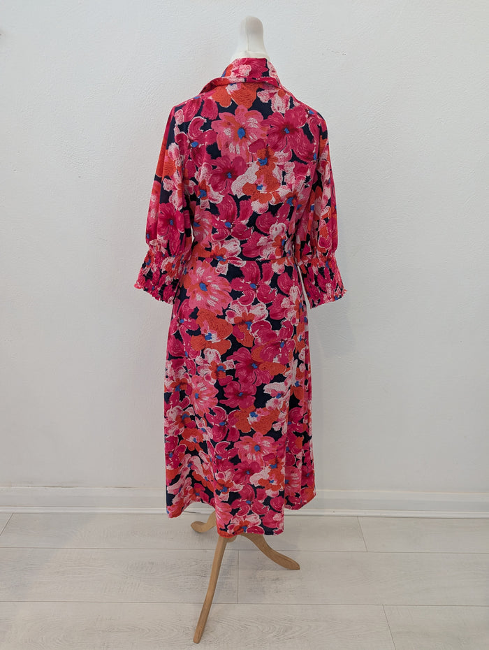 Girl in Mind Pink Floral Midi Dress 10