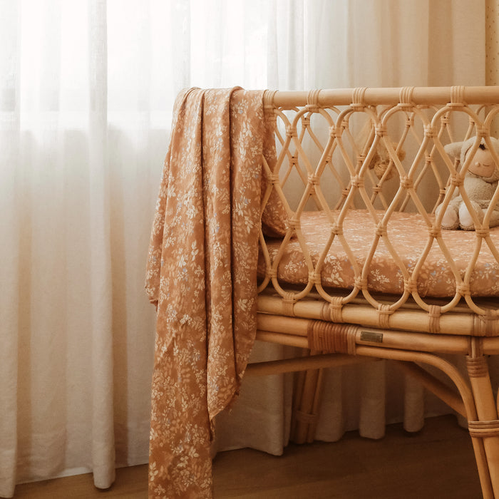 Gold Holly Organic Muslin Wrap Swaddle