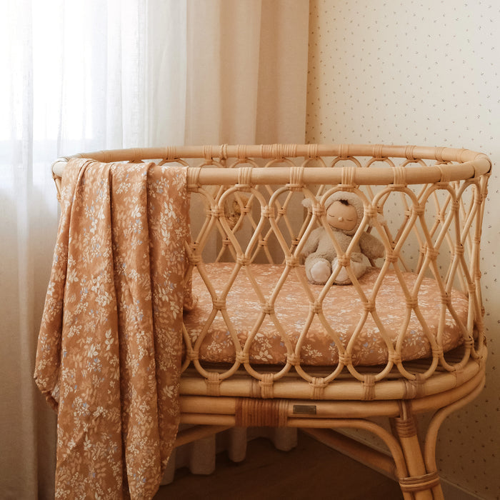 Gold Holly Organic Muslin Wrap Swaddle