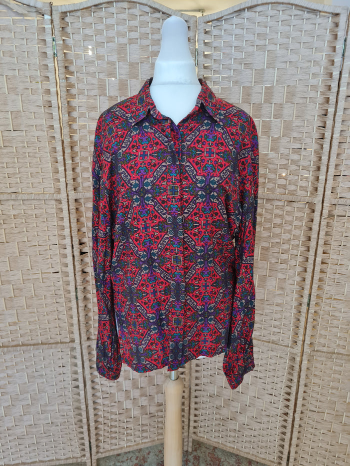 Gonzalo Comella – Red Print Blouse 8/10