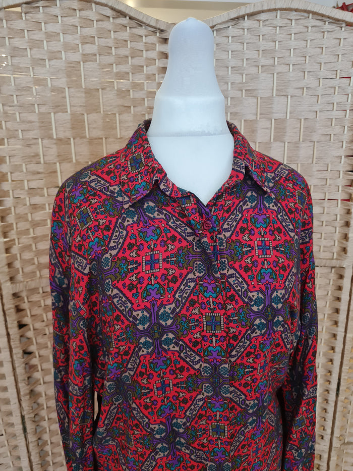 Gonzalo Comella – Red Print Blouse 8/10