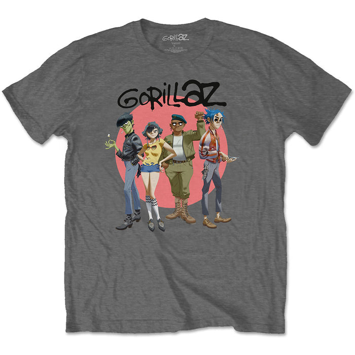 Gorillaz Mens / Unisex T-Shirt - Group Circle Rise Rock Off