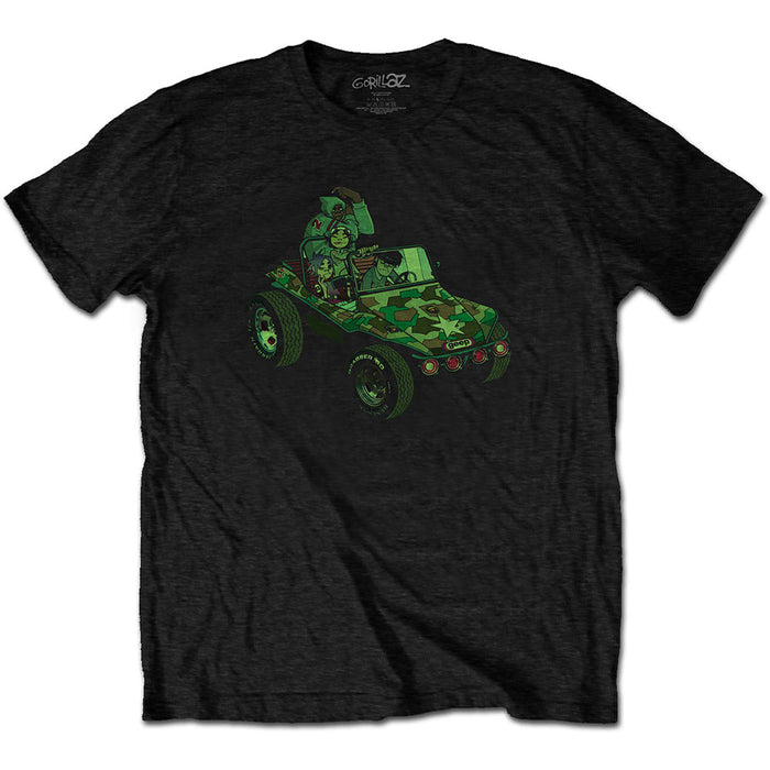 Gorillaz Mens / Unisex T-Shirt - Group Green Jeep Rock Off
