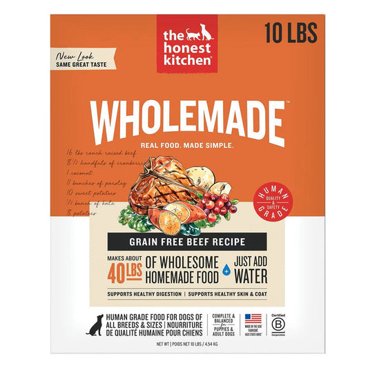 The Honest Kitchen Wholemade grain free beef recipe 10lb box