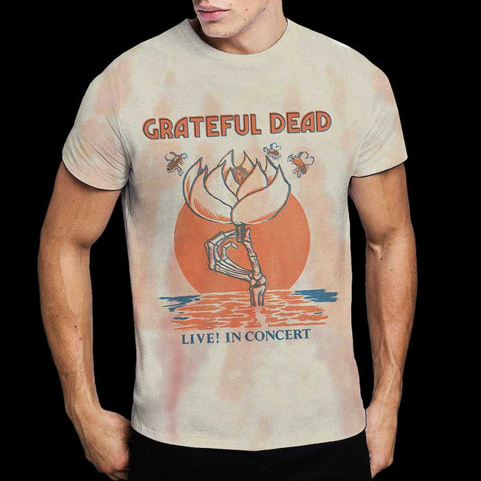 Grateful Dead Unisex T-shirt- Sugar Magnolia (Dip Dye) Rock Off