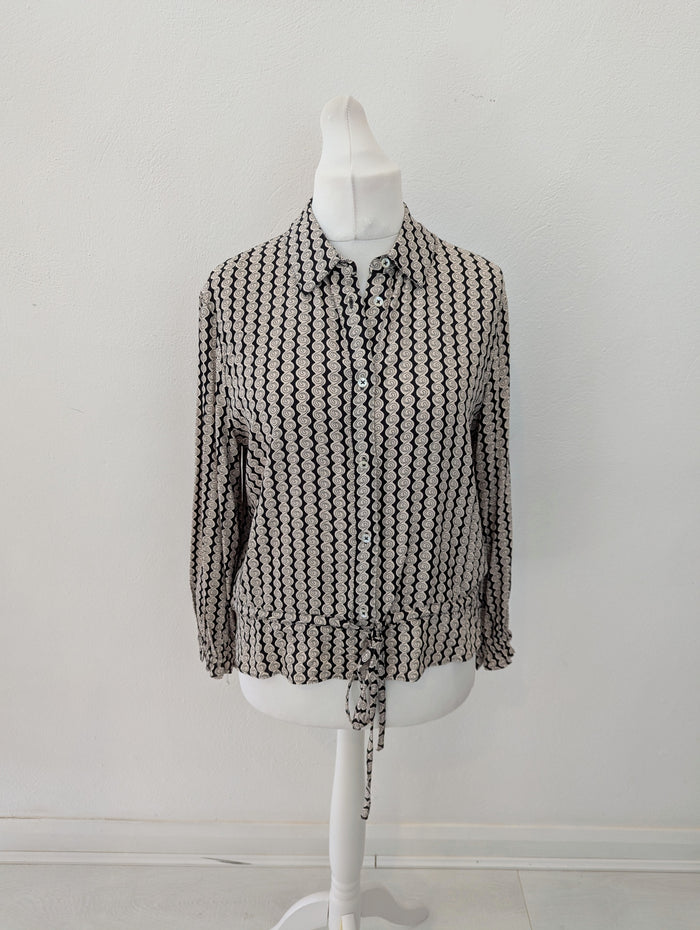 Great Plains Black/ Cream Printed Shirt 10