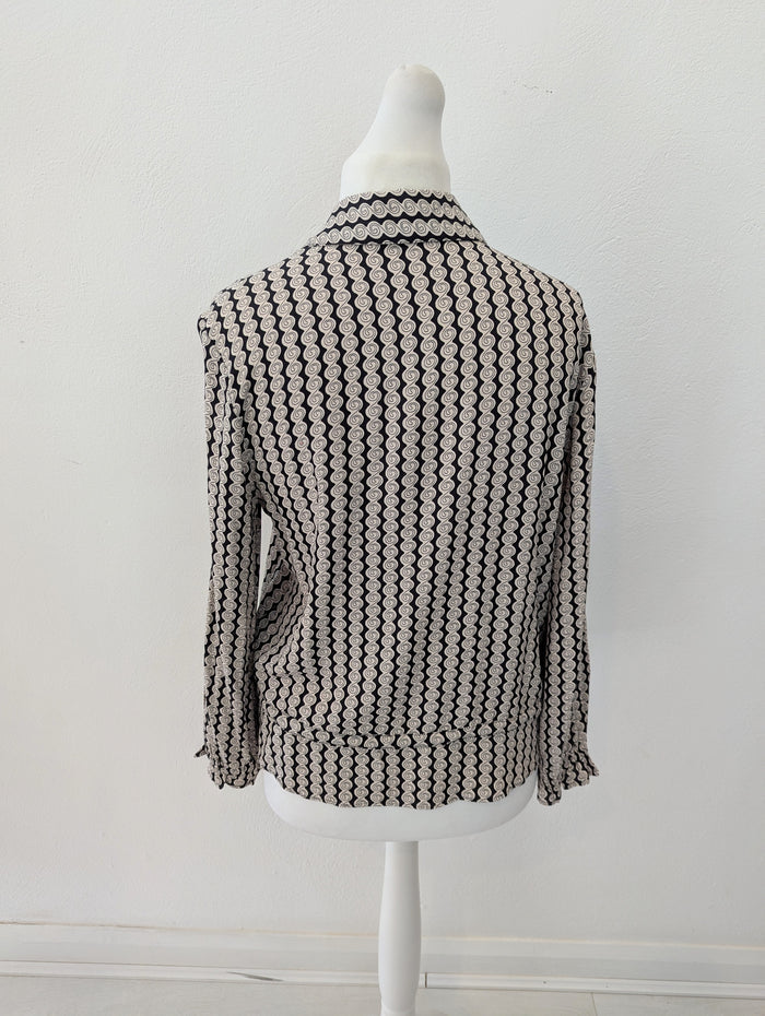 Great Plains Black/ Cream Printed Shirt 10