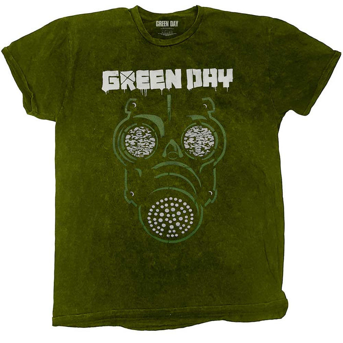 Green Day T-Shirt - Green Mask ( Dip Dye) Rock Off