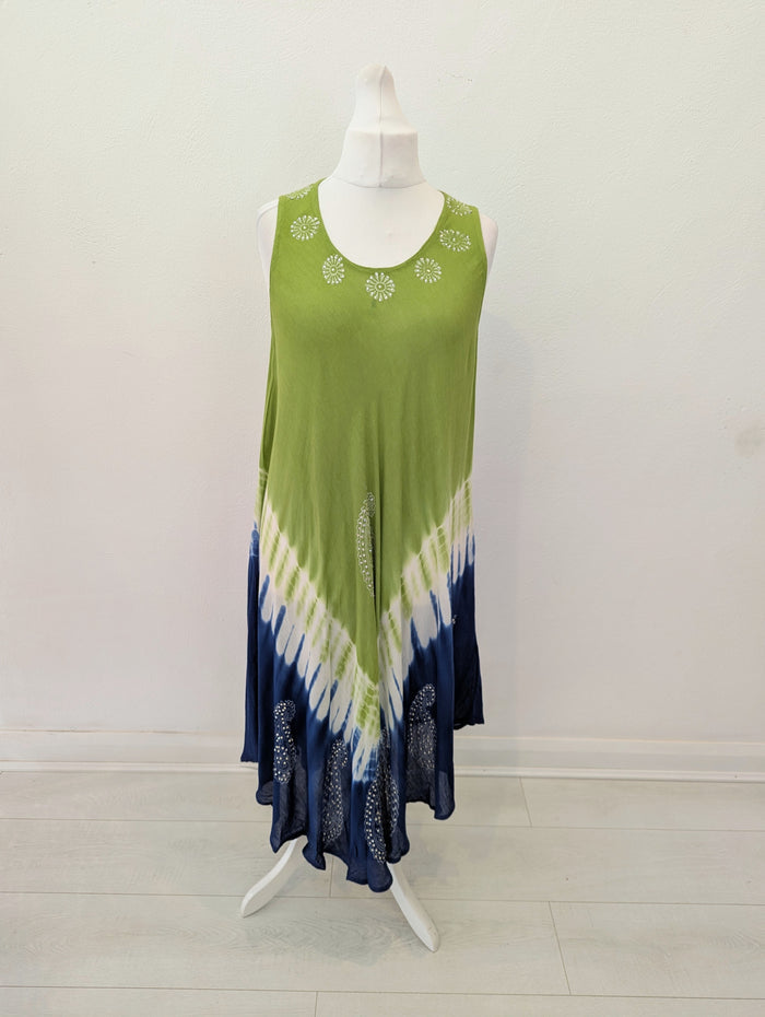 Green Dip Dye Dress M\L