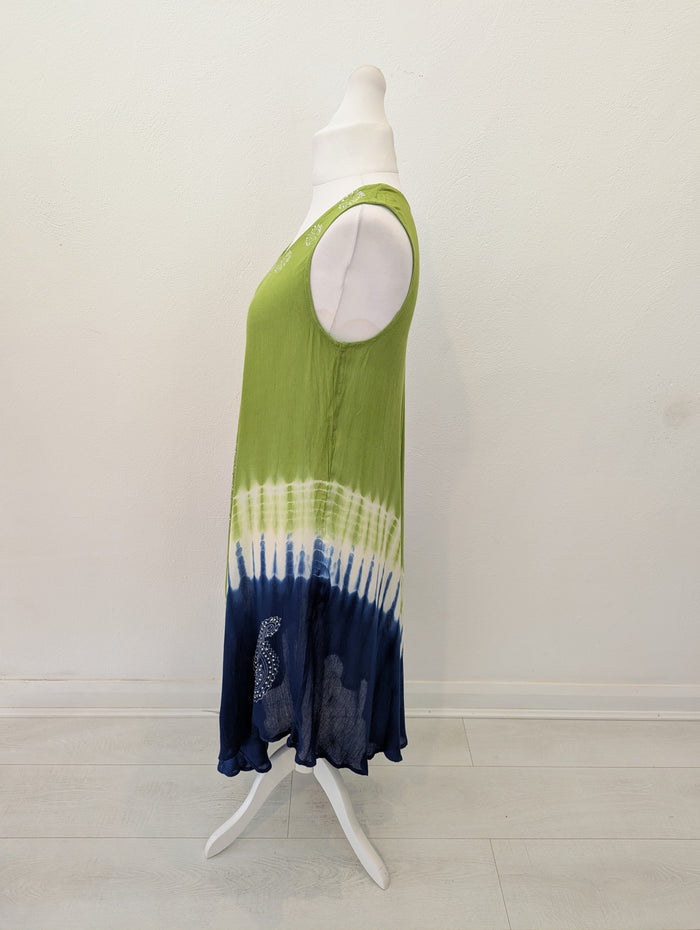 Green Dip Dye Dress M\L