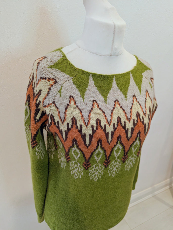Green Fair isle Jumper Medium