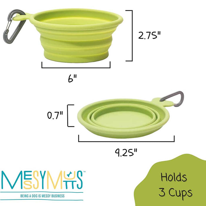 Green Silicone Collapsible Bowl dimensions